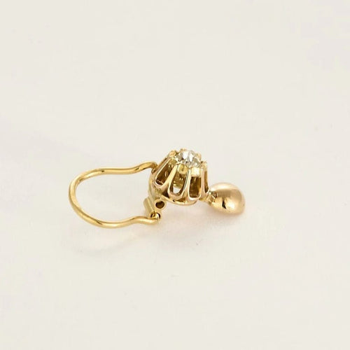 Boucles d'oreilles Boucles d'oreilles clips dormeuses en or jaune 18k et diamants 58 Facettes DADB-04