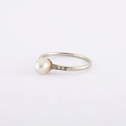 Bague 53 Bague Perle et diamants 58 Facettes 140134R