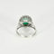 Bague 53 Bague Pompadour Emeraude Entourage Diamants Or Blanc 58 Facettes GU103