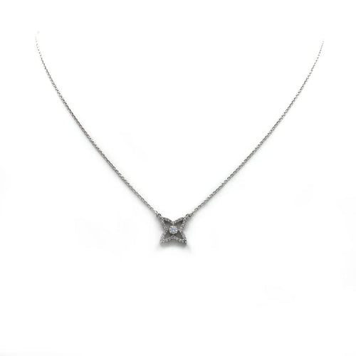 Collier Collier Pendentif - Or blanc & Diamants 58 Facettes 250132R