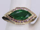Bague 59 Bague Marquise en or jaune avec émeraude et diamant rose 58 Facettes BA-1387