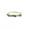 Bague 53 Bague Or jaune Emeraude Diamants 58 Facettes