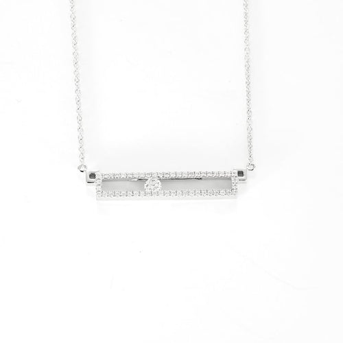 Collier Collier en or blanc et diamants 58 Facettes LEN1945