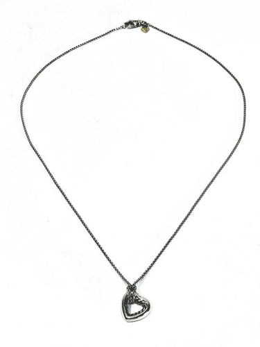 Collier David Yurman - Collier cœur en argent 925 à mailles vénitiennes 58 Facettes