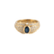 Bague 53 Bague Saphir et 5 lignes de Diamants 58 Facettes 1