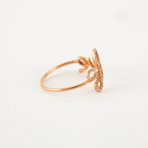 Bague 52 Bague LOVE en Or rose & diamants 58 Facettes