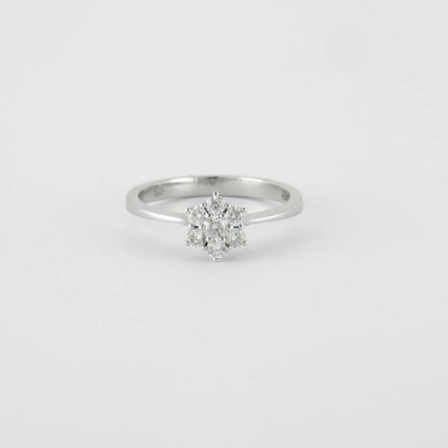 Bague 54 Bague Or blanc Diamants 58 Facettes