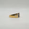 Bague 55 Bague art déco or jaune 18 carats sertie de 6 saphirs ovales et diamants 58 Facettes