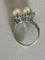 Bague 60 Bague Or Gris Perles Diamants 58 Facettes 5478