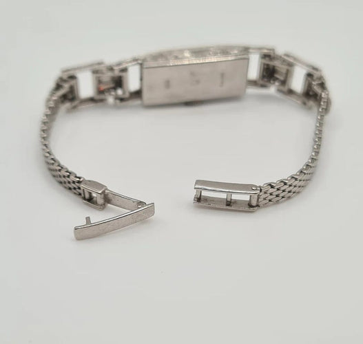 Montre Montre en platine sertie de diamants anciens et diamants baguettes 58 Facettes