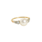 Bague 51.5 Art nouveau - Bague perle en or jaune 14K et diamants 58 Facettes