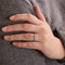 Bague 54 Bague or blanc Emeraude diamants 58 Facettes