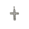 Pendentif Pendentif croix ancien en or blanc 14 carats avec diamants 58 Facettes 2367
