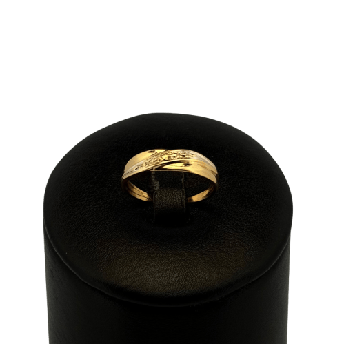 Bague 52.5 Bague anneau gravé en or jaune 18 carats 1,66 g 58 Facettes 250022