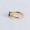 Bague 49 Bague or jaune Saphir épaulé Diamants 58 Facettes FM72