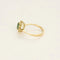 Bague 55.5 Bague marguerite en or jaune 18k et émeraude entourée de diamants 58 Facettes BA623