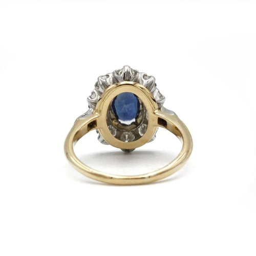 Bague 51 Bague - Or, Platine, Diamants & Saphir 58 Facettes 250303R
