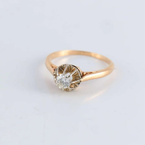 Bague 59 Bague Solitaire Diamant 0.40ct 58 Facettes FM88