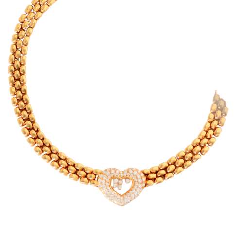 Collier Chopard Happy Diamonds - Collier en or jaune 18 carats et diamants 2,79 ct 58 Facettes 3295
