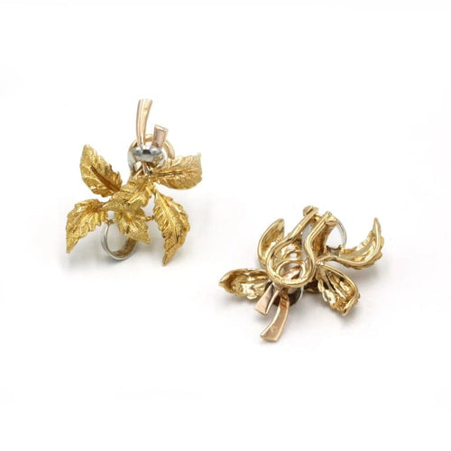 Boucles d'oreilles Boucles d'oreilles Feuilles - Or 58 Facettes 250269R