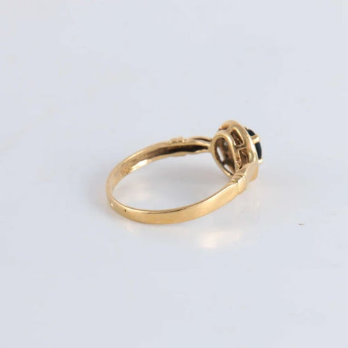 Bague 54 Bague Saphir entourage Diamants 58 Facettes FM54