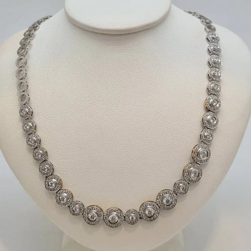 Collier Collier en Or blanc, diamants 58 Facettes