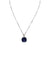 Collier Collier or blanc serti d’un saphir ceylon et diamants 58 Facettes