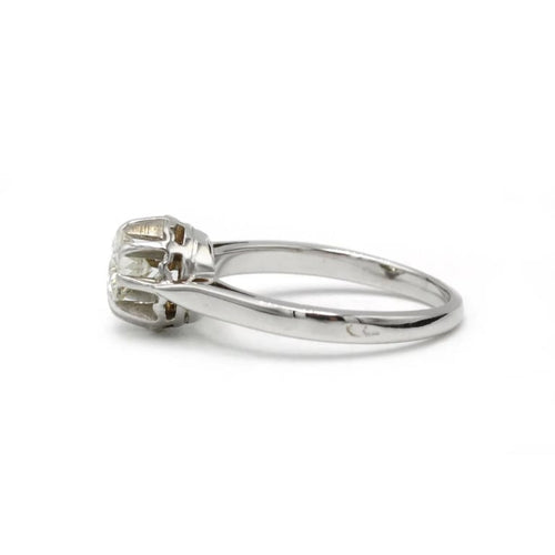 Bague 48 Solitaire - Or, Platine, Diamant 0,50 carat 58 Facettes 250274R
