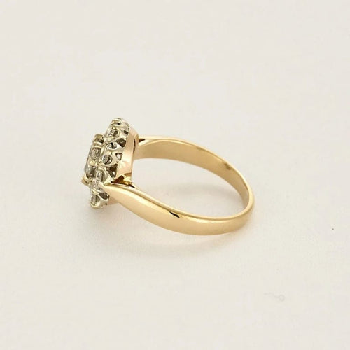 Bague 55 Bague Marguerite en or jaune 18k et diamants 58 Facettes LJ 25-329