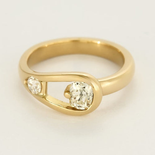 Bague 52.5 Bague en Or jaune 18k Diamant 58 Facettes DRE1847X2