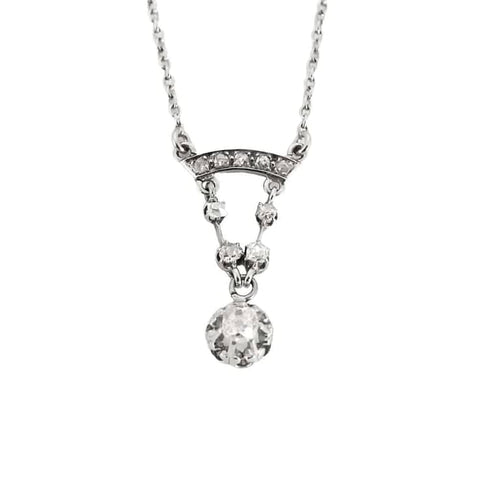 Collier Collier type négligé en or gris et diamants 58 Facettes MEA4702
