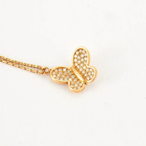 Collier Collier papillon Or jaune Diamants 58 Facettes