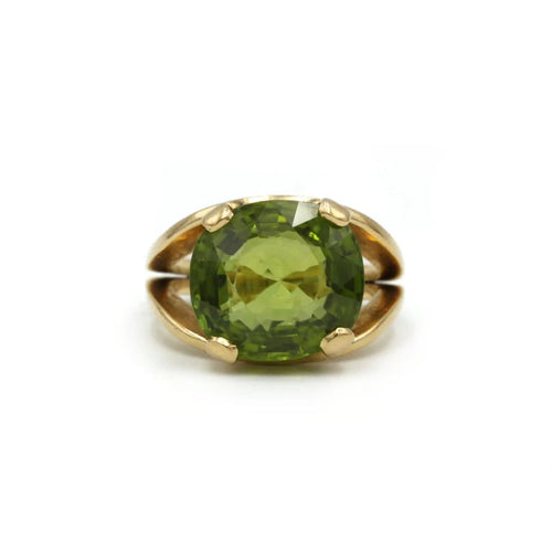 Bague 50 Bague en or jaune 750‰ au péridot 58 Facettes 250038SP