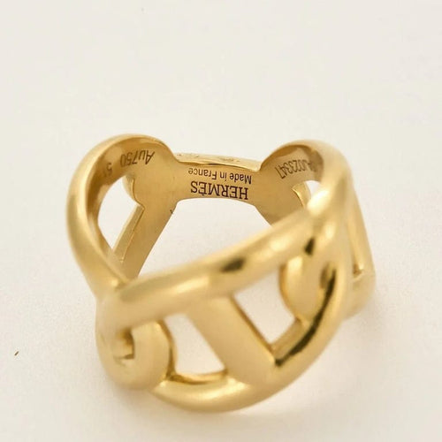 Bague 51 Hermès - Bague Enchaînée en or jaune 58 Facettes MB4