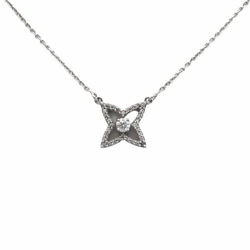 Collier Collier Pendentif - Or blanc & Diamants 58 Facettes 250132R