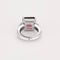 Bague 44 Bague - Tourmaline rose taille carrée en or blanc 18k et diamants 58 Facettes LJ25-332