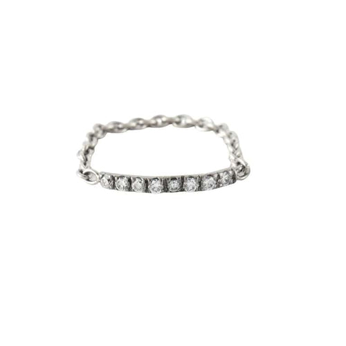 Bague 53 Bague Chaîne diamants 58 Facettes