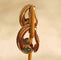 Boucles d'oreilles CLIPS OR JAUNE - 1 LIGNE DE DIAMANTS et 2 CABOCHONS d'EMERAUDES 58 Facettes R 1631 Maee