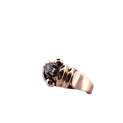 Bague 55 Bague à pierre sertie griffes en or jaune 18 carats 58 Facettes 250119