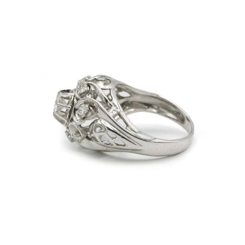 Bague 49 Bague en Or blanc, Platine & Diamants 58 Facettes 230095R
