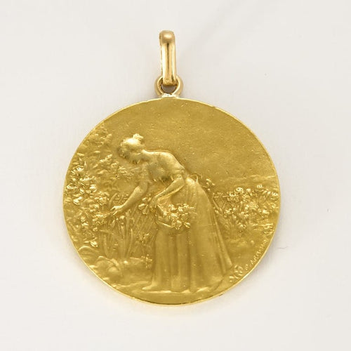 Pendentif Pendentif médaille - Société générale d'horticulture- en or jaune 58 Facettes LOR4174
