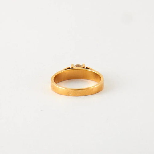 Bague 55 Bague Solitaire Or jaune Diamant 0.26ct 58 Facettes