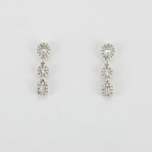 Boucles d'oreilles Boucles d'oreilles en Or blanc & diamants 58 Facettes