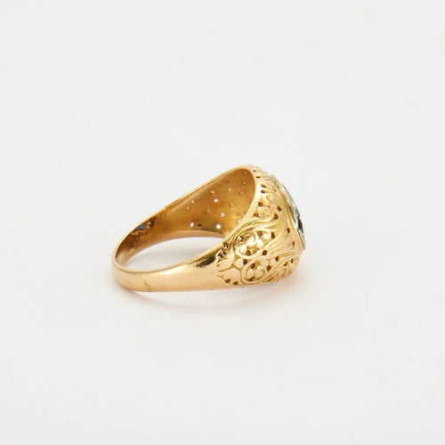 Bague 55 Bague Saphir, Diamants 58 Facettes