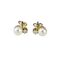 Boucles d'oreilles Boucles d'oreilles - Puces en or jaune 14 carats, perles Akoja et diamants 58 Facettes 2304