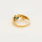 Bague 52 Bague bandeau or jaune, émeraude 58 Facettes GU220