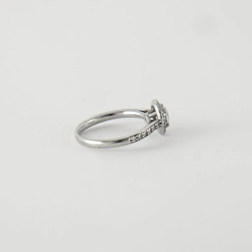 Bague 50 Bague Solitaire Or blanc Diamants 58 Facettes