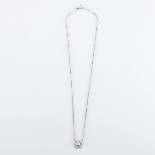 Collier Collier Or blanc Diamants 58 Facettes