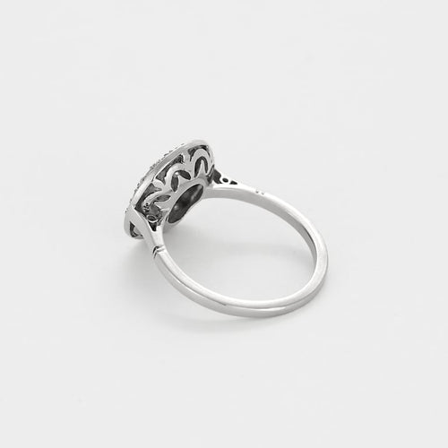 Bague 48 Bague or blanc, platine et diamants 58 Facettes ROM1747