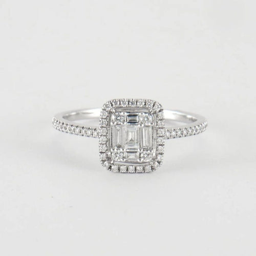 Bague 52 Bague en Or Blanc & diamants 58 Facettes